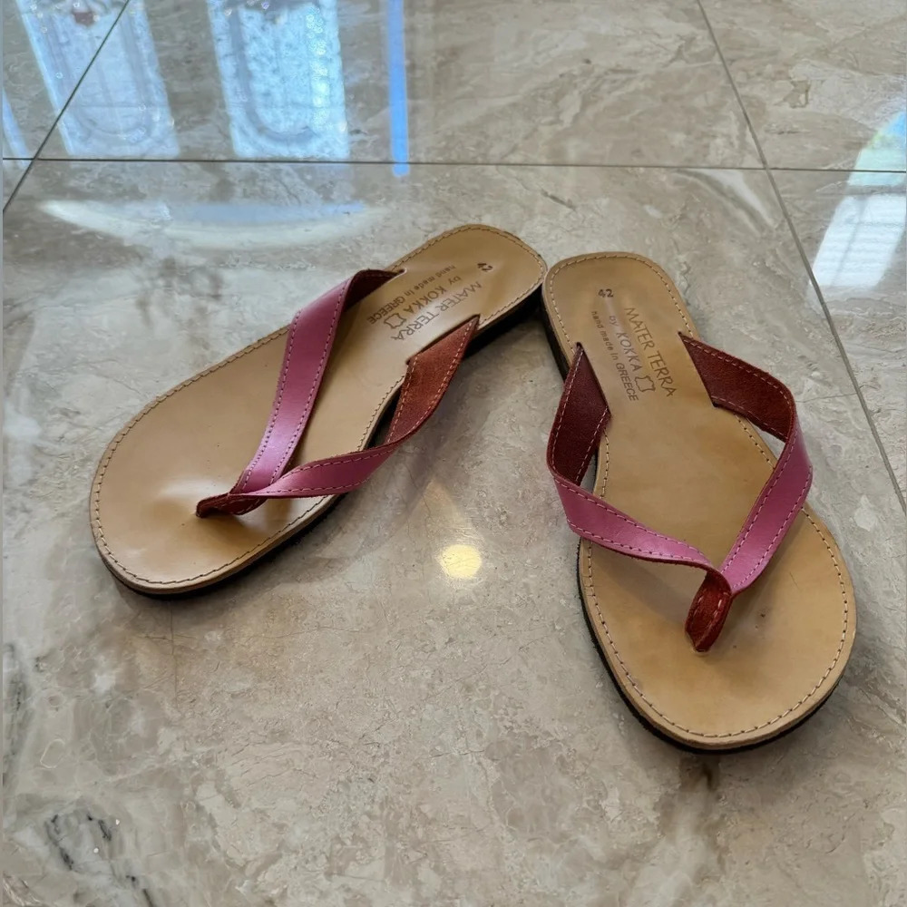 Greek Leather Thong Sandals Sz. 42 (US 11) - Picture 2 of 3